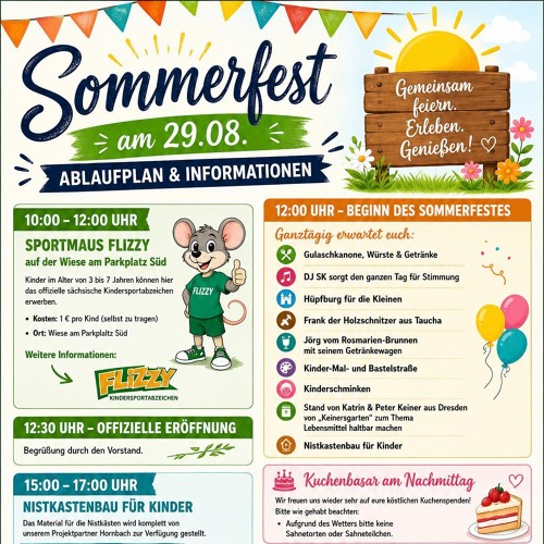 Sommerfest 2026 - Ablaufplan und Informationen