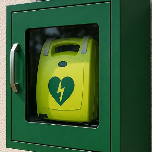 Bald verfügbar: Defibrillator am Vereinshaus